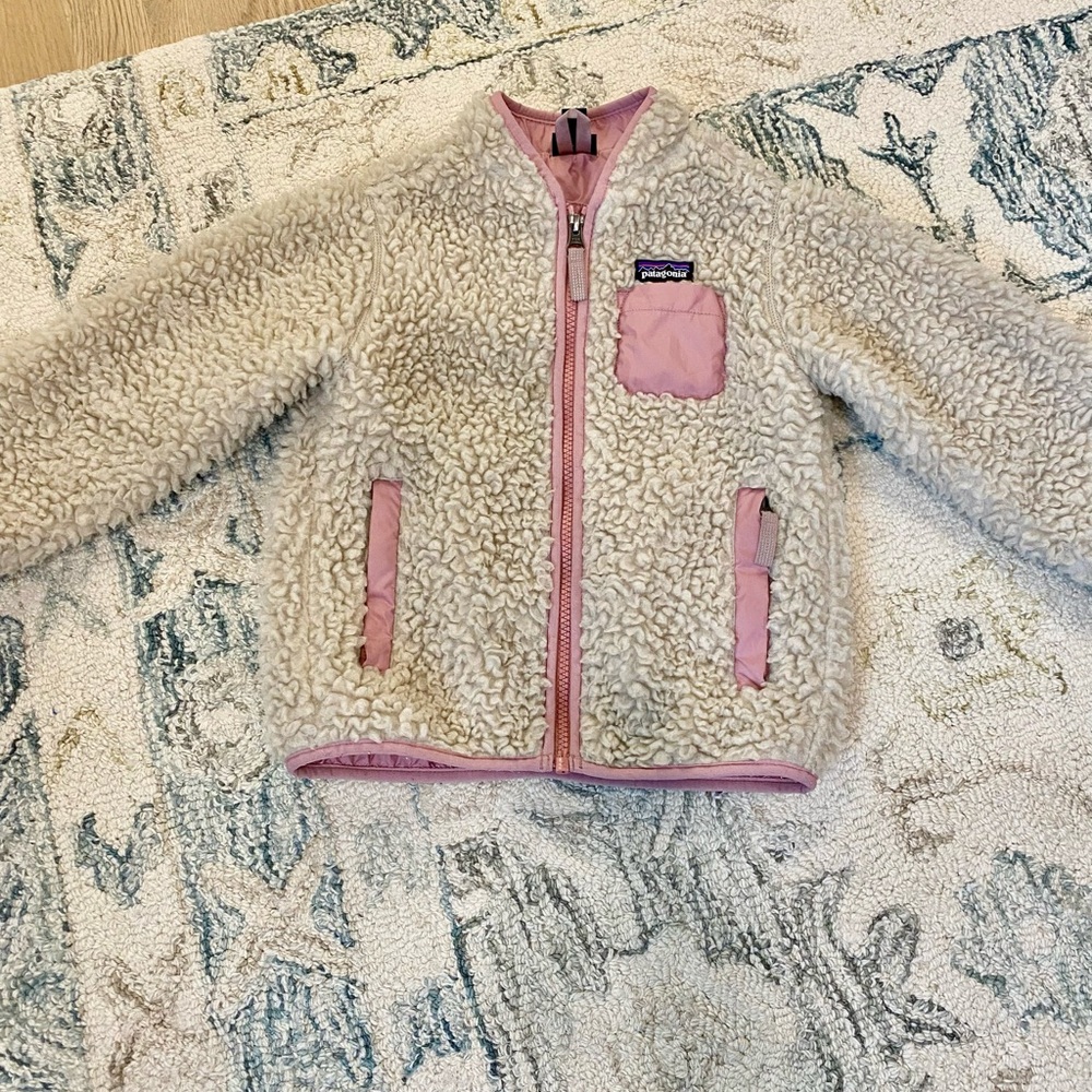 Girls 4T Patagonia lined fleece coat